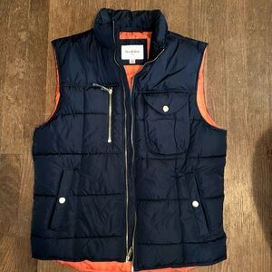 Goodfellow Navy Vest with Orange Liner